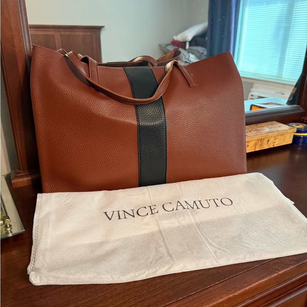 NWOT Vince Camuto Brown Leather Tote